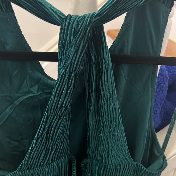 Anthropologie Green Velvet Dress - Sz. M - Picture 4 of 6